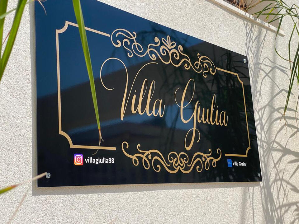 Sign of the villa Sign of the villa